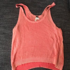 Coral sweater tank from Free People